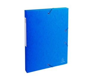 Boite de classement Exabox Dos 25mm Carte lustrée - A4 - Bleu