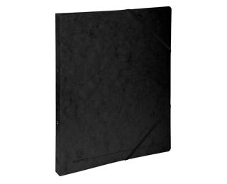 Exacompta Elasticated A4 Ring Binder (2x15mm Rings) - Black