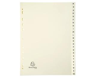Divisori alfabetici 24 tasti A-Z cartoncino 155g/mq - A4 