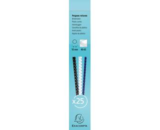 Exacompta Plastic Binding Combs, 10mm Thick, A4 (Box of 25)