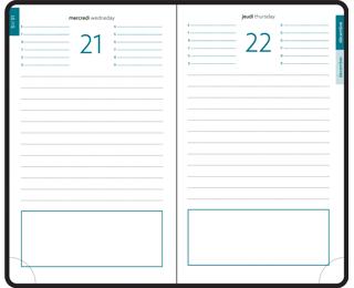 Recharge Agenda de poche EasyDay 15 10 x 15 cm Journalier Janvier à Décembre 2027