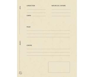 Paquet de 25 dossiers de plaidoirie Pour/Contre carte lustrée 25x32cm - Ivoire