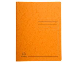 Map met veer in glanskarton 355g/m2 - A4 - Oranje