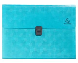 Trieur valisette 13 compartiments PP recyclé Pop'N Co - Cyan