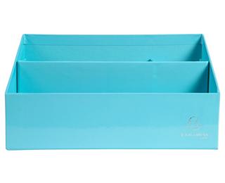 Sorter/Briefständer mit 3 Fächern aus Karton, Aquarel 