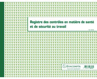 Piqûre 24x32cm - Registre des contrôles de santé et de sécurité au travail - 20 pages