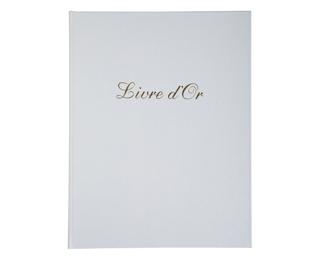 Livre d'or Balacron avec titre 100 pages blanches - 27x22 cm vertical 