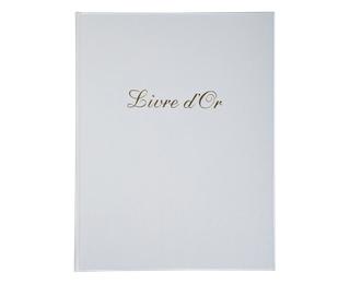 Livre d'or Balacron avec titre 100 pages blanches - 27x22 cm vertical 