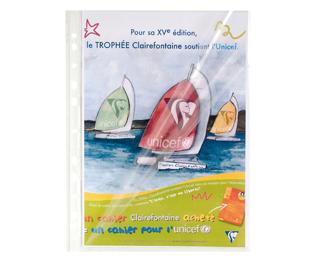 Sachet de 10 pochettes perforées ouverture haut et côté - polypropylène lisse 6/100e - A4 - Cristal