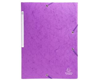 Chemises à élastiques carte lustrée 3 rabats monobloc - Violet