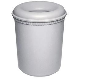 Fireproof Safety Waste Paper Bin - Stone grey