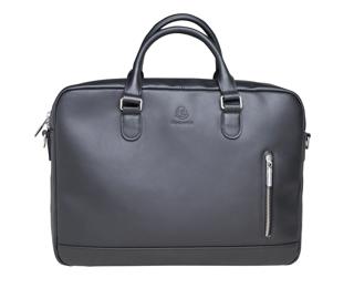 Sacoche ordinateur Urban cuir - Noir