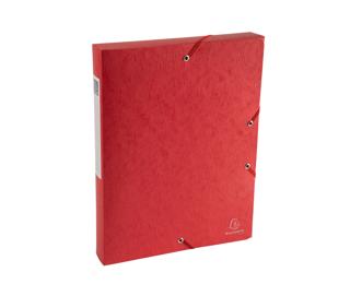 Exacompta Scotten Elasticated Filing Box (40mm Spine) - Red