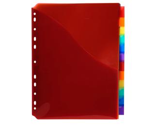 Exacompta PP Dividers, A4, maxi, 12 part - Assorted colours