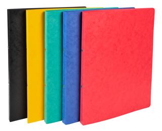Classeur 2 anneaux 15mm Carte lustrée - A4 - Couleurs assorties