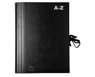 Fächermappe mit hoher Kapazität, Ordnung nach A-Z, 20 Fächer, schwarz 