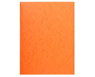 Chemise simple sans élastique avec 3 rabats carte lustrée 400gm2 - A4 - Orange