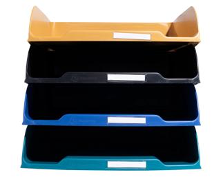 Set de 4 Corbeilles à courrier Combo Styli Neo Deco - Couleurs assorties