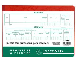 Piqûre Recettes et dépenses - Professions libérales - Non assujetties à la TVA - texte FR - 60 pages