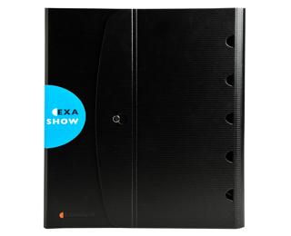 Classeur de présentation Exashow en polypropylène 4 anneaux 30mm Exactive® - A4 - Noir