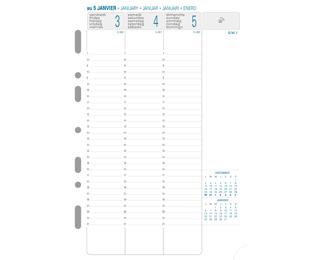Recharge Exatime 21 14.2 x 21 cm Semainier Septembre 2024 Décembre 2025- 16 mois