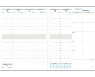 Recharge Agenda de bureau Horizons 27 21 x 27 cm Semainier Janvier à Décembre 2026