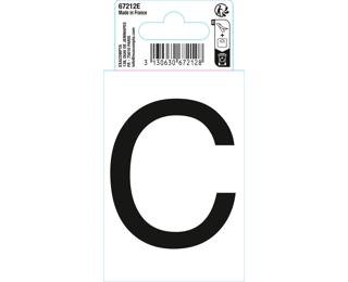 Autocollant PVC adhésif antidérapant lettre C - Noir