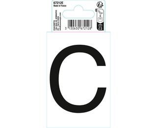 Autocollant PVC adhésif antidérapant lettre C - Noir