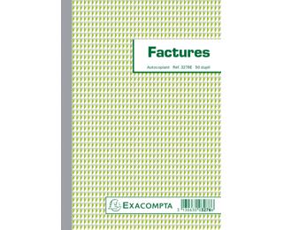 Manifold Factures avec mention TVA 21x14,8cm 50 feuillets dupli autocopiants