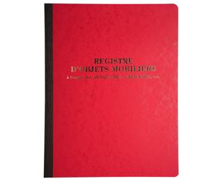 Piqûre 315X245 Registre objets mobiliers 80 pages - Couleurs assorties