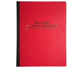 Piqûre 315X245 Registre objets mobiliers 80 pages 