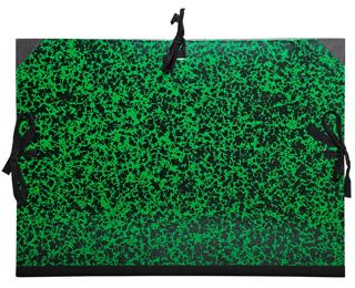 Cartella portadisegni Annonay con nastri 32x45 cm - Per formato A3 - Verde