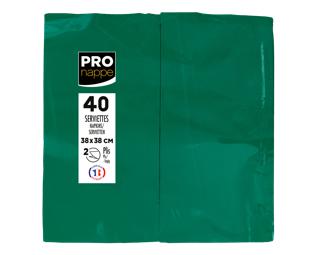 Pack of 40 Micro-Embossed 1/8 Wadded Napkings, 38x38cm.