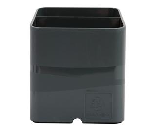 Cubiletes Pen Cube, 2 compartimentos diferentes tamaños y alturas, bloqueador de cables. OFFICE - Gris oscuro