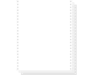 "1000 feuilles de listing autocopiantes blanc 240x12"" 3plis Bandes Caroll Détachables"