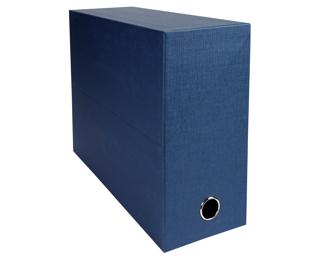 Boite transfert dos 120 mm papier toilé - Bleu foncé