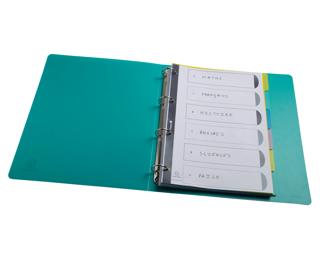 Register A4 Recycling-PP, 6 Positionen, Forever Young - Farben sortiert