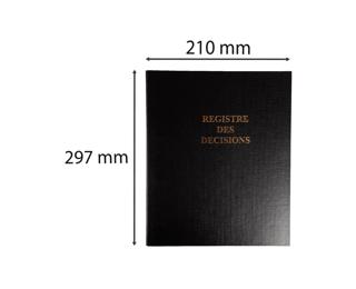 Registre des décisions 320x260 100 feuillets numérotés - Noir