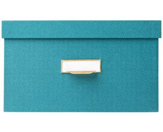 Lot de 3 boîtes de rangement OfficeByMe - Bleu canard