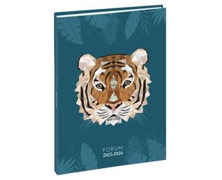 Agenda Forum Safari Tigre 12,5 x 17,5 cm Journalier Août 2025 à Juillet 2026 