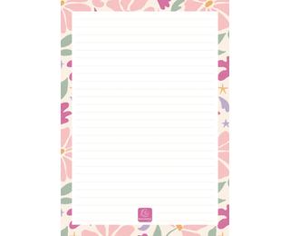Bloc notes Paloma Fleurs 15 x 21 cm 