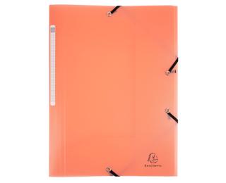 Exacompta Chromaline Pastel Elasticated Folder (3-Flap PP) A4 - Coral