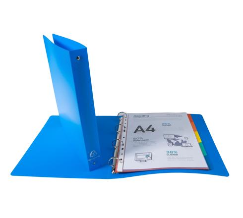 Grafoplás 4800933 Classeur Anneaux Zippés A4+, Clair, 4 Anneaux 25 Mm, Like, Polypropylène252