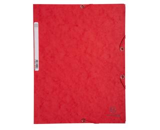 Chemise 3 rabats à élastiques carte lustrée 400g/m2 - A4 - Rouge
