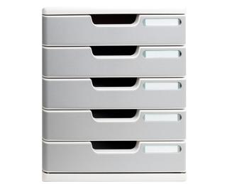 MULTIDRAWER SYSTEM /5 x 54 mm light grey/blue - Stone grey