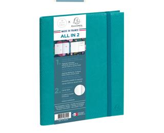Agenda de bureau All in 2 EasySlim 21 Mini Labo 15 x 21 cm Mensuel Janvier à décembre 2026 - Vert