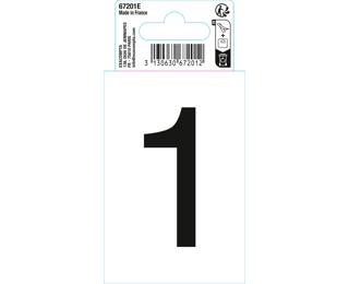 Autocollant PVC adhésif antidérapant chiffre 1 - Noir