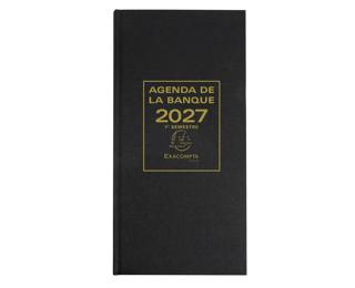 Agenda de bureau Banquier long Euro et cents 16 x 34 cm Journalier 2 volumes 2027 