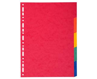 Tabbladen gerecycleerd karton 220g - 5tabs - A4 maxi 
