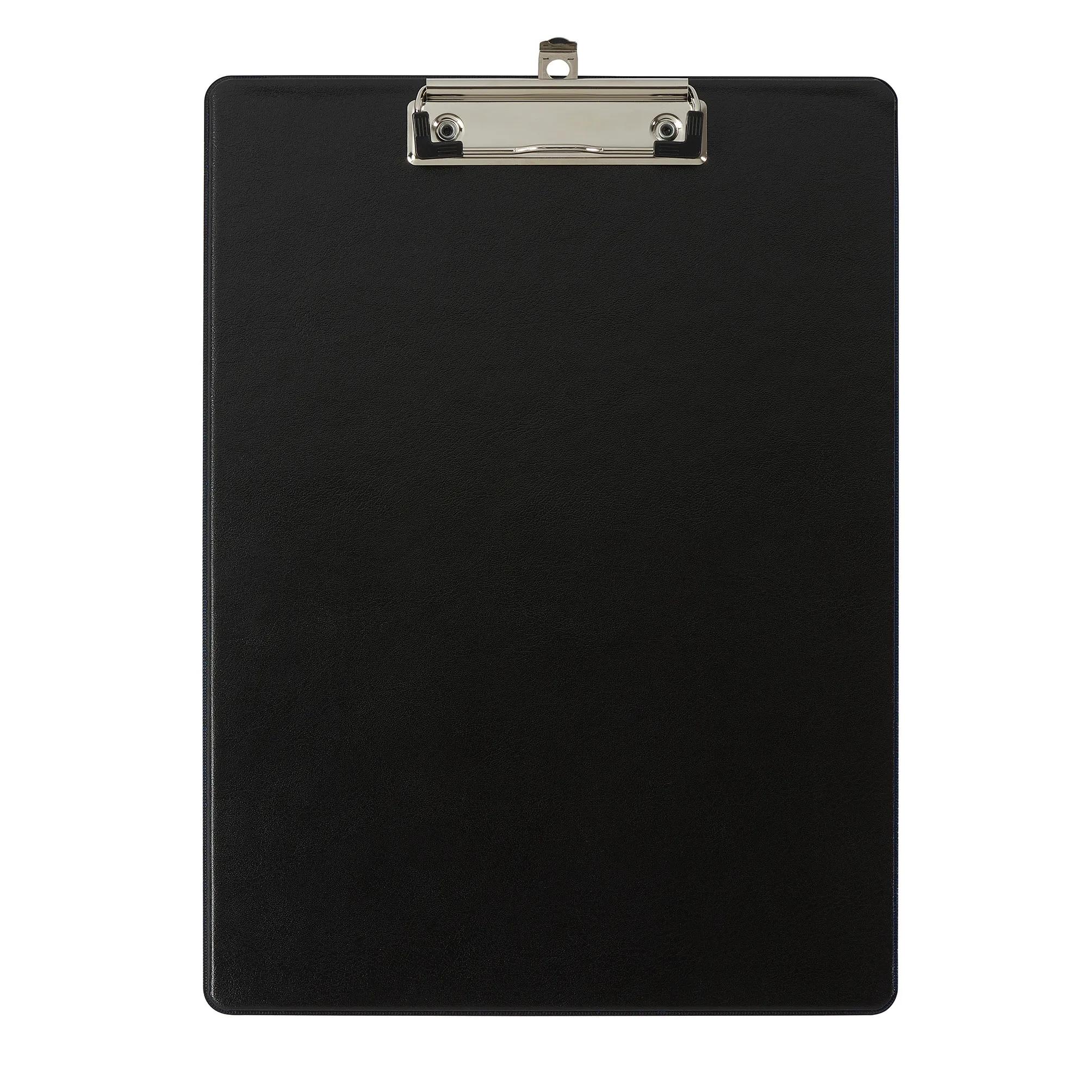 Porte-bloc DIN A4 Idena - Clipboard Recouvert De PVC Noir, Avec Couvercle Et Poche Transparente - Pour Prise De Notes, Réunions, Extérieur - 4